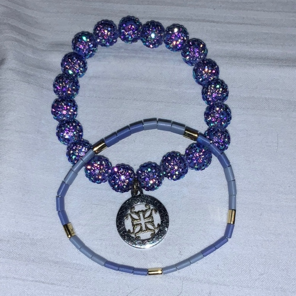 ‘Rustic Cuff’ 2 pc. bracelet set - Blues - NWOB